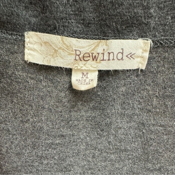 Rewind Crochet Lace Knit Panel Boho Soft Tank Top Size M - Picture 5 of 5